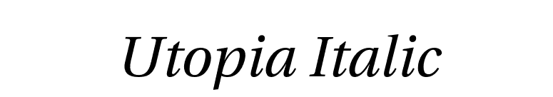 Utopia Italic font preview