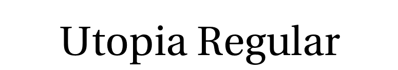 Utopia Regular font preview
