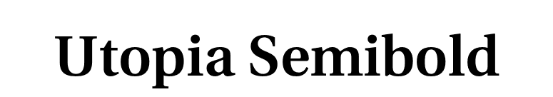 Utopia Semibold font preview