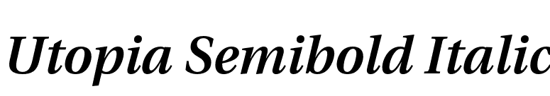Utopia Semibold Italic font preview