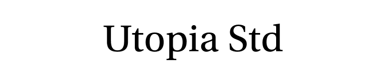 Utopia Std font preview