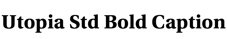 Utopia Std Bold Caption font preview