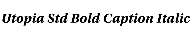 Utopia Std Bold Caption Italic font preview