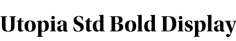 Utopia Std Bold Display font preview