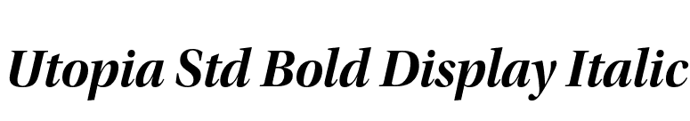 Utopia Std Bold Display Italic font preview