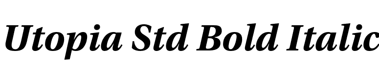 Utopia Std Bold Italic font preview