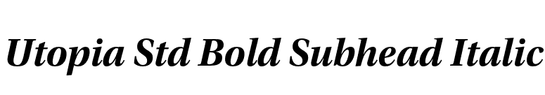 Utopia Std Bold Subhead Italic font preview