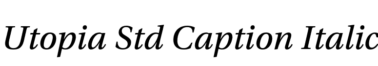Utopia Std Caption Italic font preview