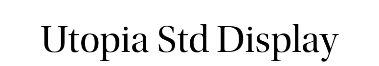 Utopia Std Display font preview