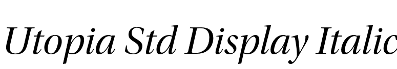 Utopia Std Display Italic font preview