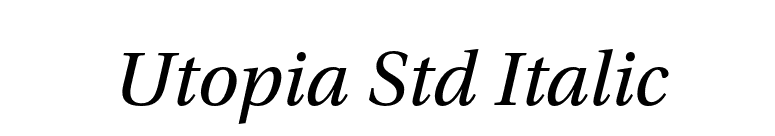Utopia Std Italic font preview