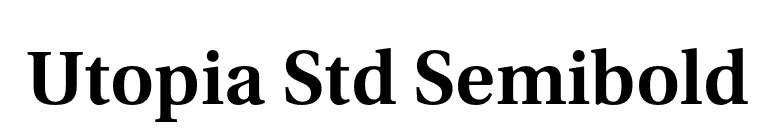Utopia Std Semibold font preview