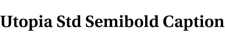 Utopia Std Semibold Caption font preview