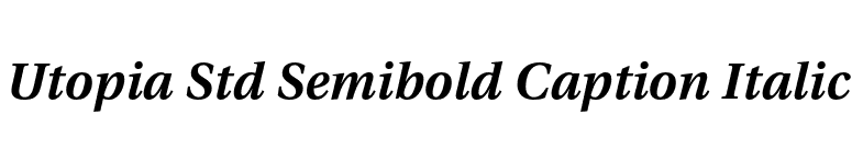 Utopia Std Semibold Caption Italic font preview