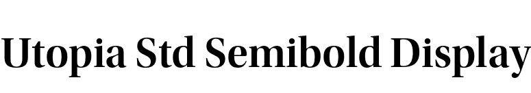 Utopia Std Semibold Display font preview