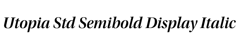 Utopia Std Semibold Display Italic font preview
