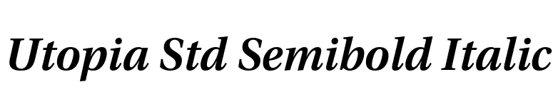 Utopia Std Semibold Italic font preview