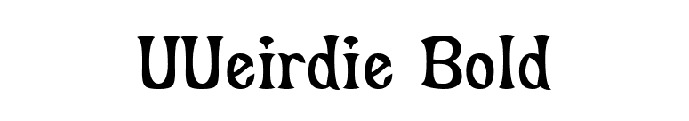 UUeirdie Bold font preview