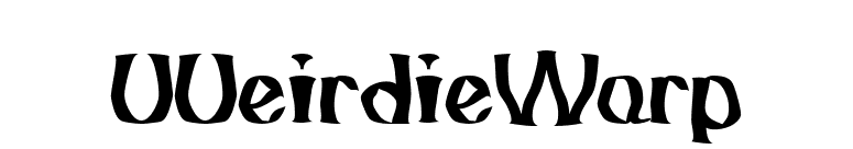 UUeirdieWarp font preview