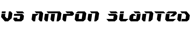 V5 Ampon Slanted font preview