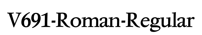 V691-Roman-Regular font preview