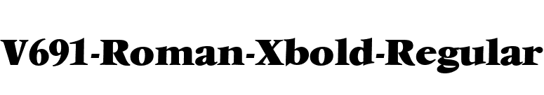 V691-Roman-Xbold-Regular font preview