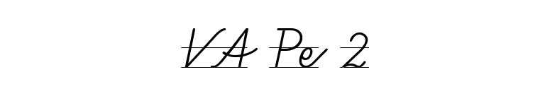 VA Pe 2 font preview