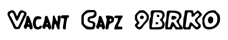 Vacant Capz (BRK) font preview