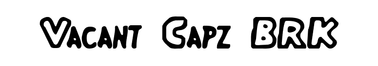 Vacant Capz BRK font preview