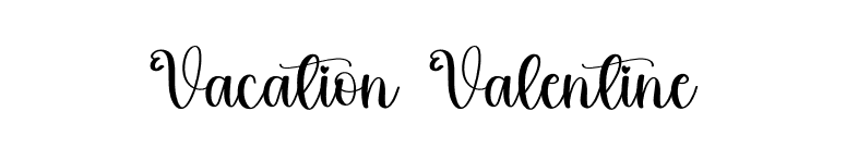 Vacation Valentine font preview