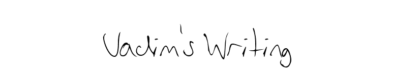 Vadim's Writing font preview