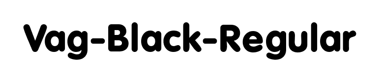 Vag-Black-Regular font preview
