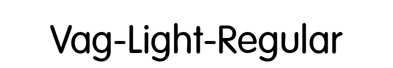 Vag-Light-Regular font preview