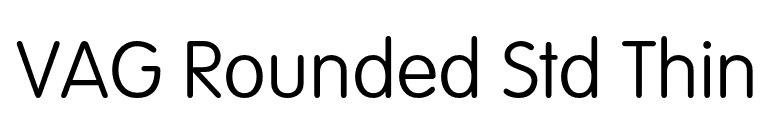 VAG Rounded Std Thin font preview