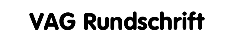 VAG Rundschrift font preview