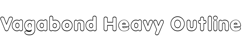 Vagabond Heavy Outline font preview