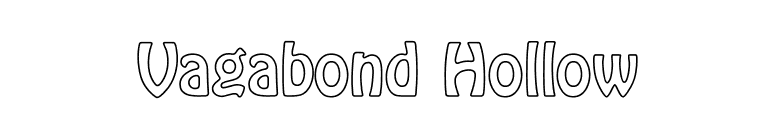 Vagabond Hollow font preview
