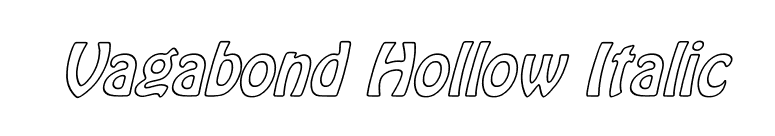 Vagabond Hollow Italic font preview