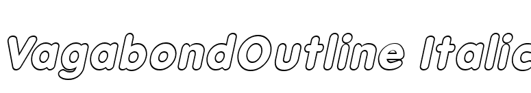 VagabondOutline Italic font preview