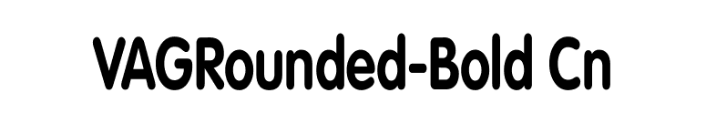 VAGRounded-Bold Cn font preview