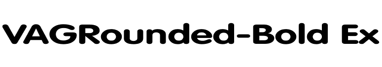 VAGRounded-Bold Ex font preview