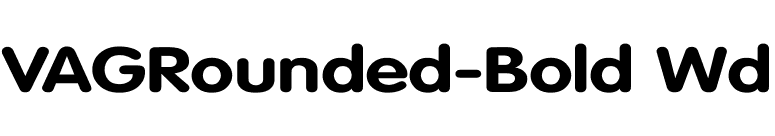 VAGRounded-Bold Wd font preview