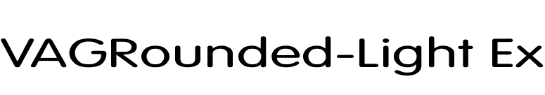 VAGRounded-Light Ex font preview