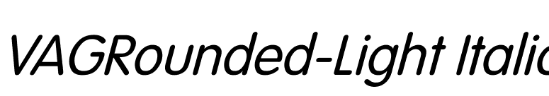 VAGRounded-Light Italic font preview