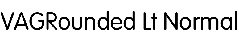 VAGRounded Lt Normal font preview