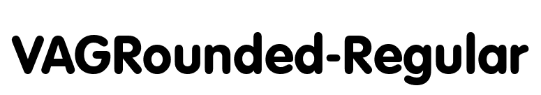 VAGRounded-Regular font preview