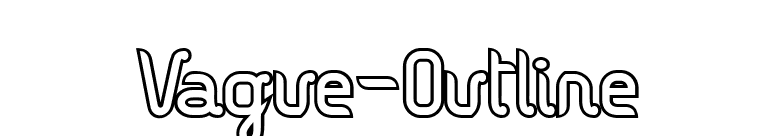 Vague-Outline font preview