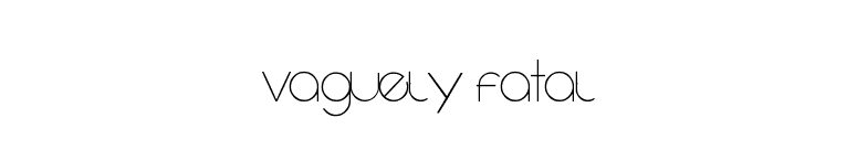 Vaguely Fatal font preview
