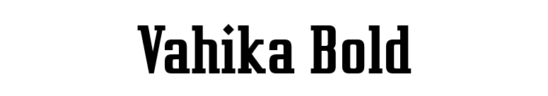 Vahika Bold font preview
