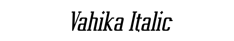 Vahika Italic font preview